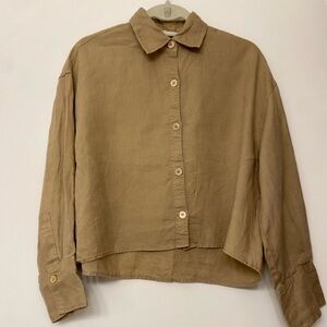 Zara Tan Button-Down Women's Shirt